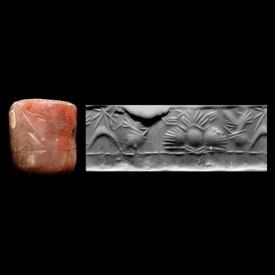 Neo-Assyrian Agate Cylinder Seal with Eagle