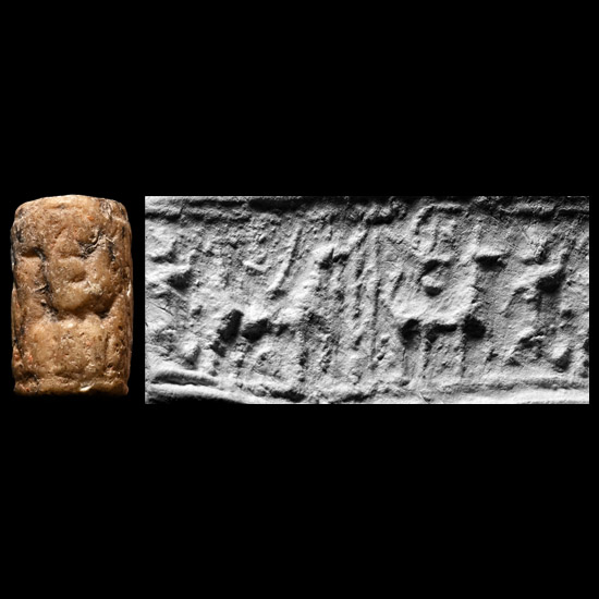 Syrian Limestone Cylinder Seal