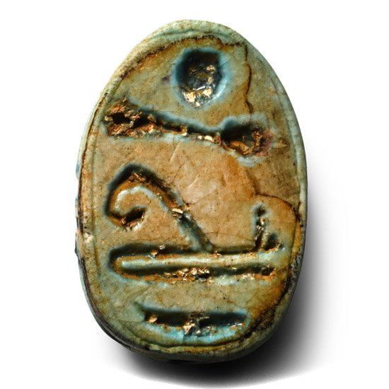 Egyptian Bue Faience Scarab