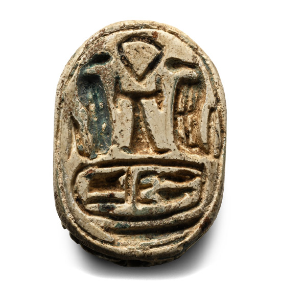 Egyptian Steatite Scarab with Cartouche