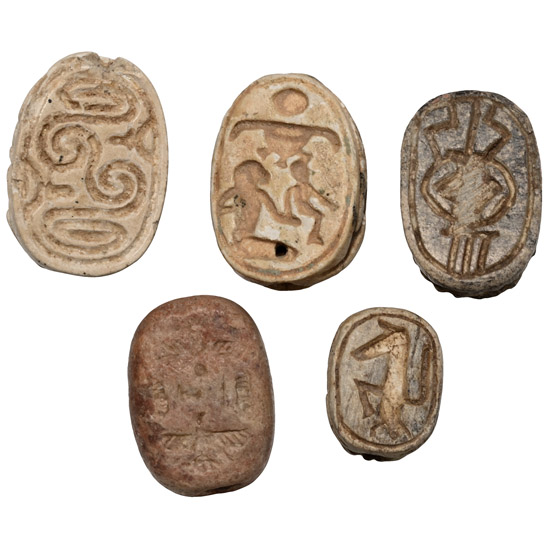 Egyptian and Phoenician Stone Scarab Group