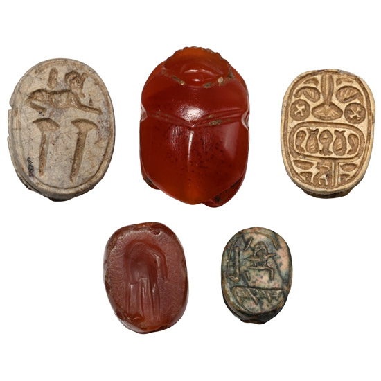 Egyptian Stone Scarab Group