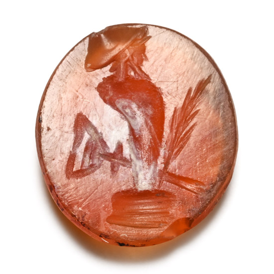 Roman Carnelian Gemstone with Herm