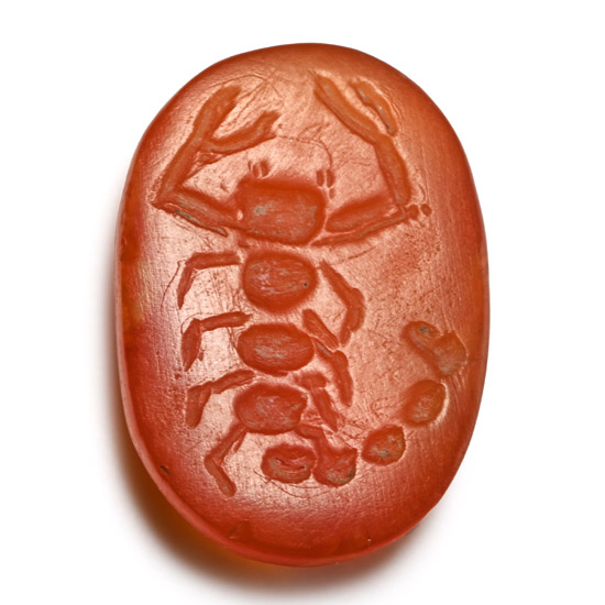 Roman Carnelian Gemstone with Scorpion
