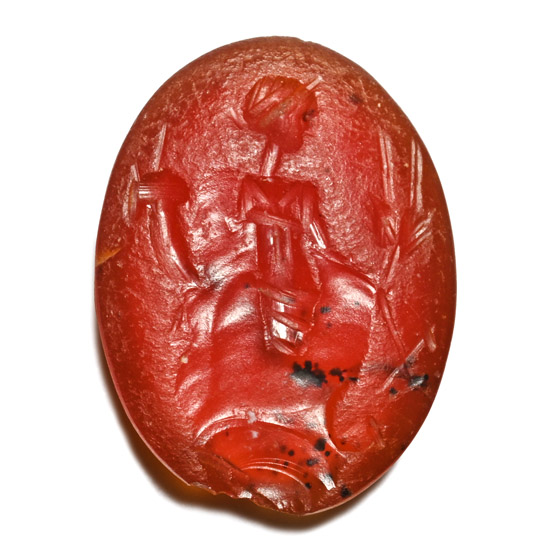 Roman Carnelian Gemstone with Fortuna
