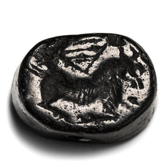 Greek Black Gemstone with Lion