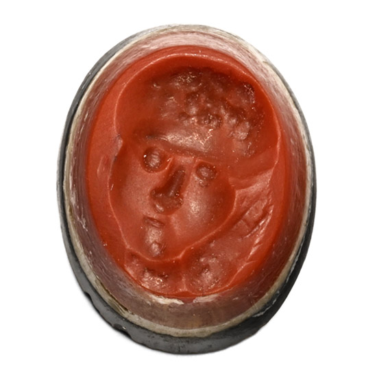 Roman Banded Gemstone with Portrait