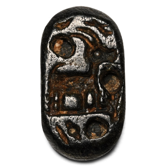 Western Asiatic Black Gemstone with Ibex
