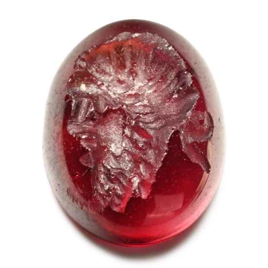 Roman Garnet Gemstone with Youthful Portrait