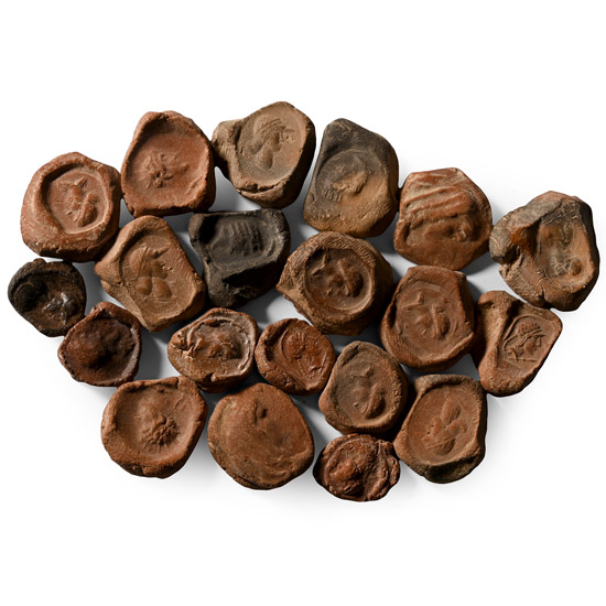 Roman Terracotta Bullae, Tesserae or Token Group
