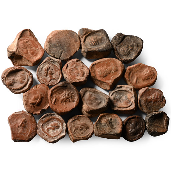 Roman Terracotta Bullae, Tesserae or Token Group