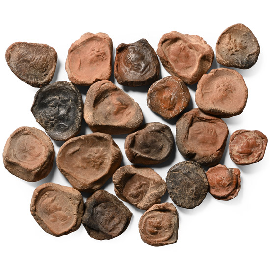 Roman Terracotta Bullae, Tesserae or Token Group