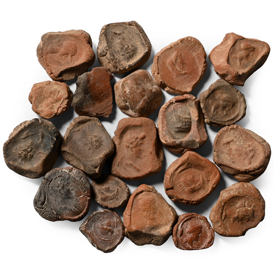 Roman Terracotta Bullae, Tesserae or Token Group