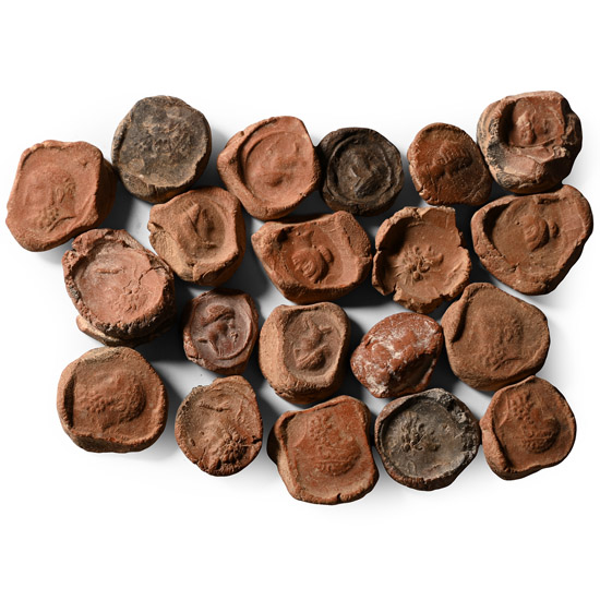 Roman Terracotta Bullae, Tesserae or Token Group