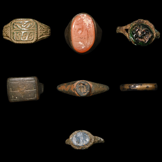 Roman and Later Bronze and Silver Ring Group