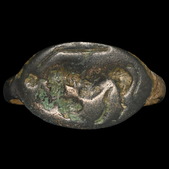 Roman Bronze Ring with Lion
