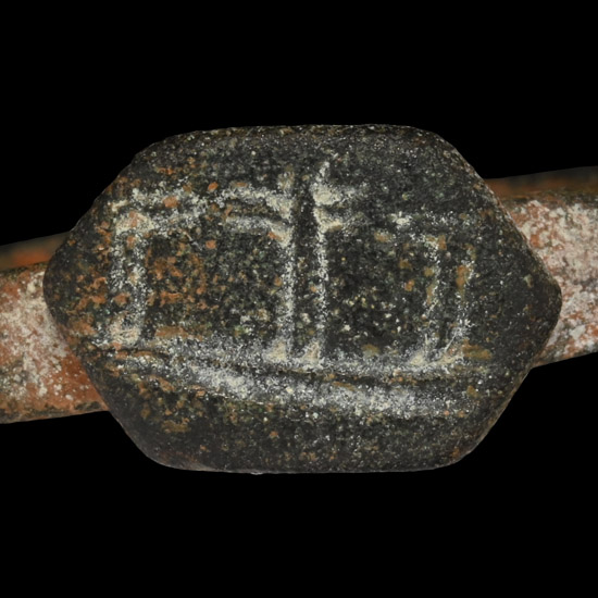 Byzantine Bronze Ring with Three Crosses of the Crucifixion