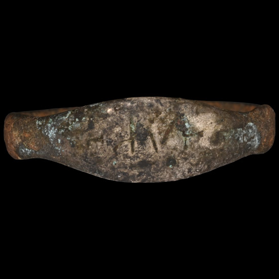 Roman Bronze Ring with Inscription
