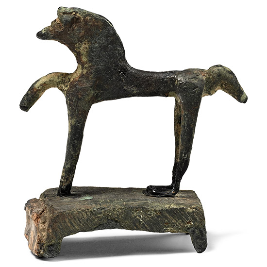 Roman Bronze Stepping Horse Statuette