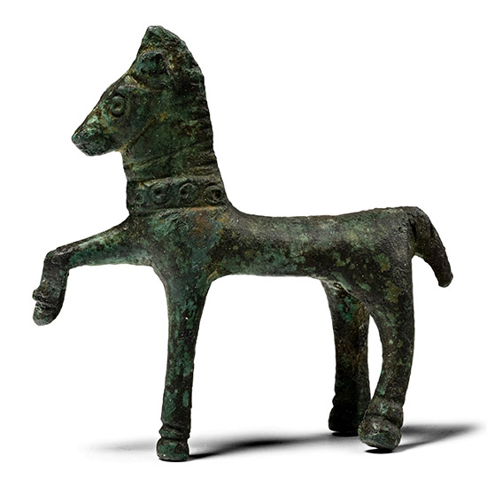 Roman Bronze Stepping Horse Statuette