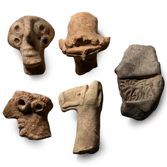 Western Asiatic Terracotta Idol Head and Other Fragment Collection