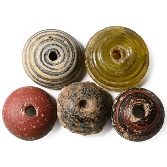 Roman Glass Spindle Whorl Collection