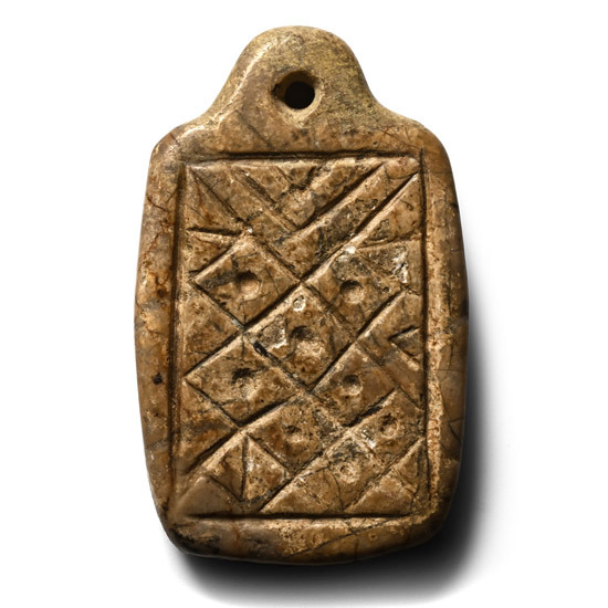 Western Asiatic Stone Geometric Pendant