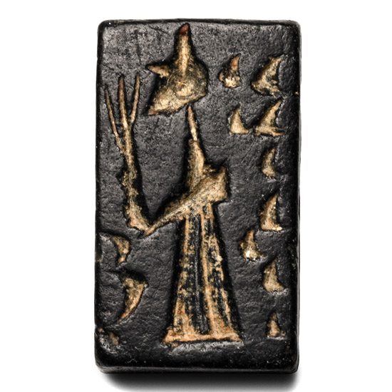 Western Asiatic Four-Sided Amulet with Figures and Stars