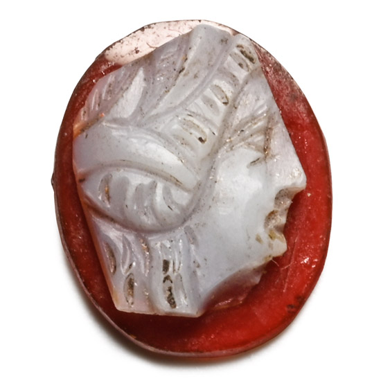 Roman Agate Cameo with Bust of an Empress