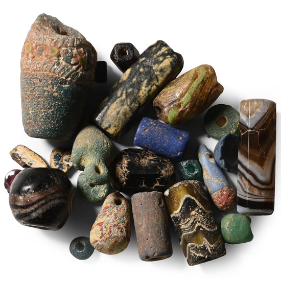 Roman Glass and Stone Bead and Pendant Collection