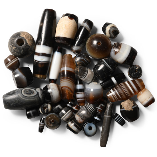 Western Asiatic Banded Agate Bead Collection