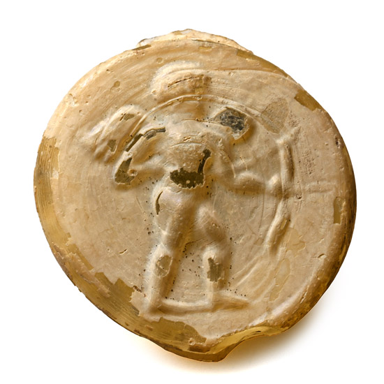 Large Roman Glass Roundel with Cupid
