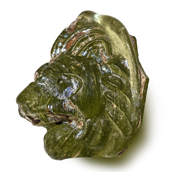 Large Roman Glass Roundel with Lion