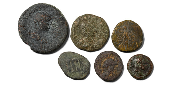 Mixed Group of Six [6] AE Roman Provincial Coins.