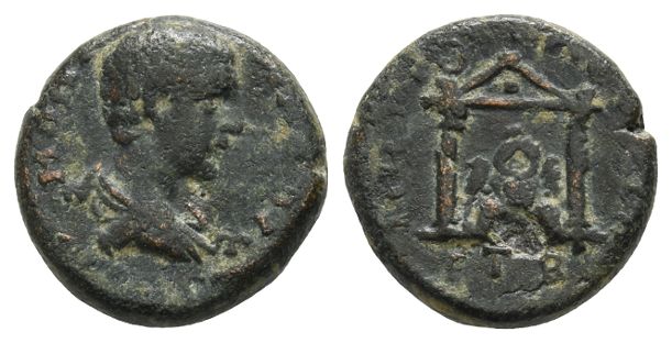 Diadumenian, as Caesar ΑΕ 16mm of Caesarea, Cappadocia.