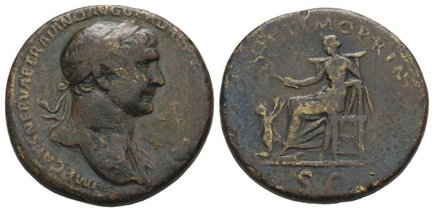 Trajan AE Sestertius.
