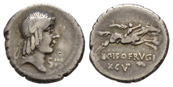 L. Calpurnius Piso Frugi AR Denarius.