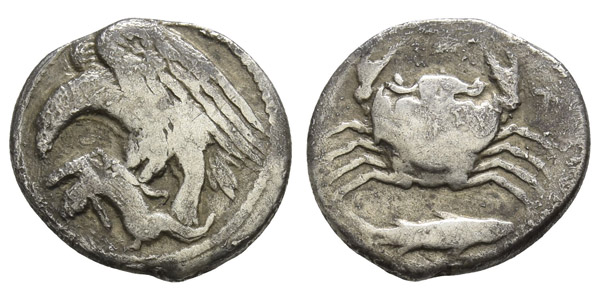 Sicily, Akragas AR Hemidrachm.