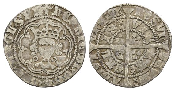 England. Lancaster, Henry VI AR Halfgroat.