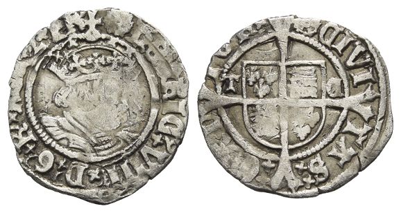 England. Tudor, Henry VIII AR Halfgroat.