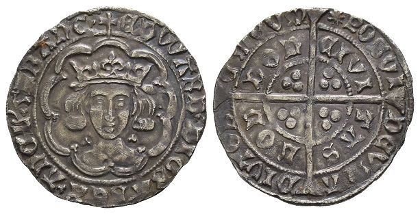 England. York, Edward IV AR Groat.