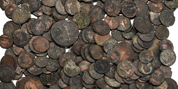 Group of Two Hundred [200] Late Roman AE Coins.
