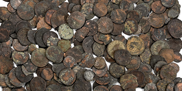 Group of Two Hundred and Forty [240] Late Roman and Radiate AE Coins.