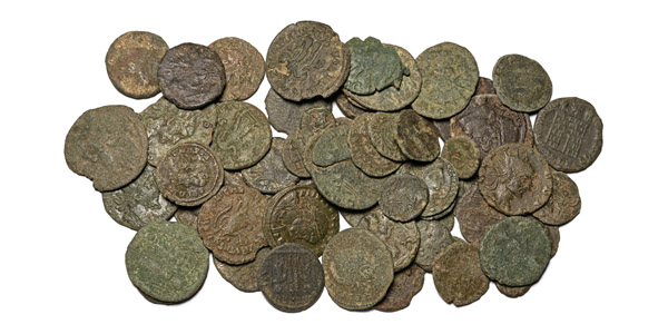 Group of Sixty [60] Late Roman AE Coins.