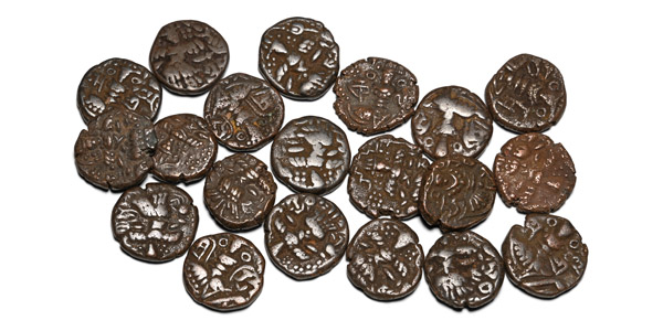 India. Group of Twenty [20] AE Coins.