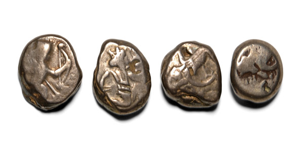 Group of Four [4] AE Greek Siglos Coins.