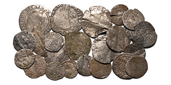 Group of Twenty Three [23] English and Continental Tudor and Stuart Period AR Hammered Coins.