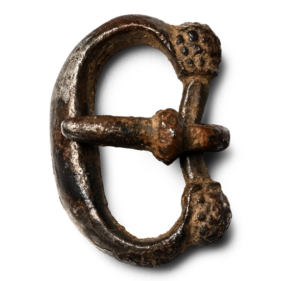 Medieval Silver Decorated Buckle