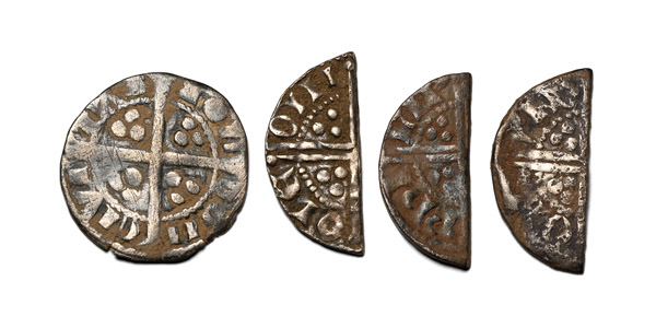 Group of Four [4] English Medieval Hammered AR Coins.