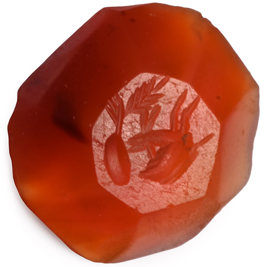 Roman Carnelian Gemstone with Horned Animal